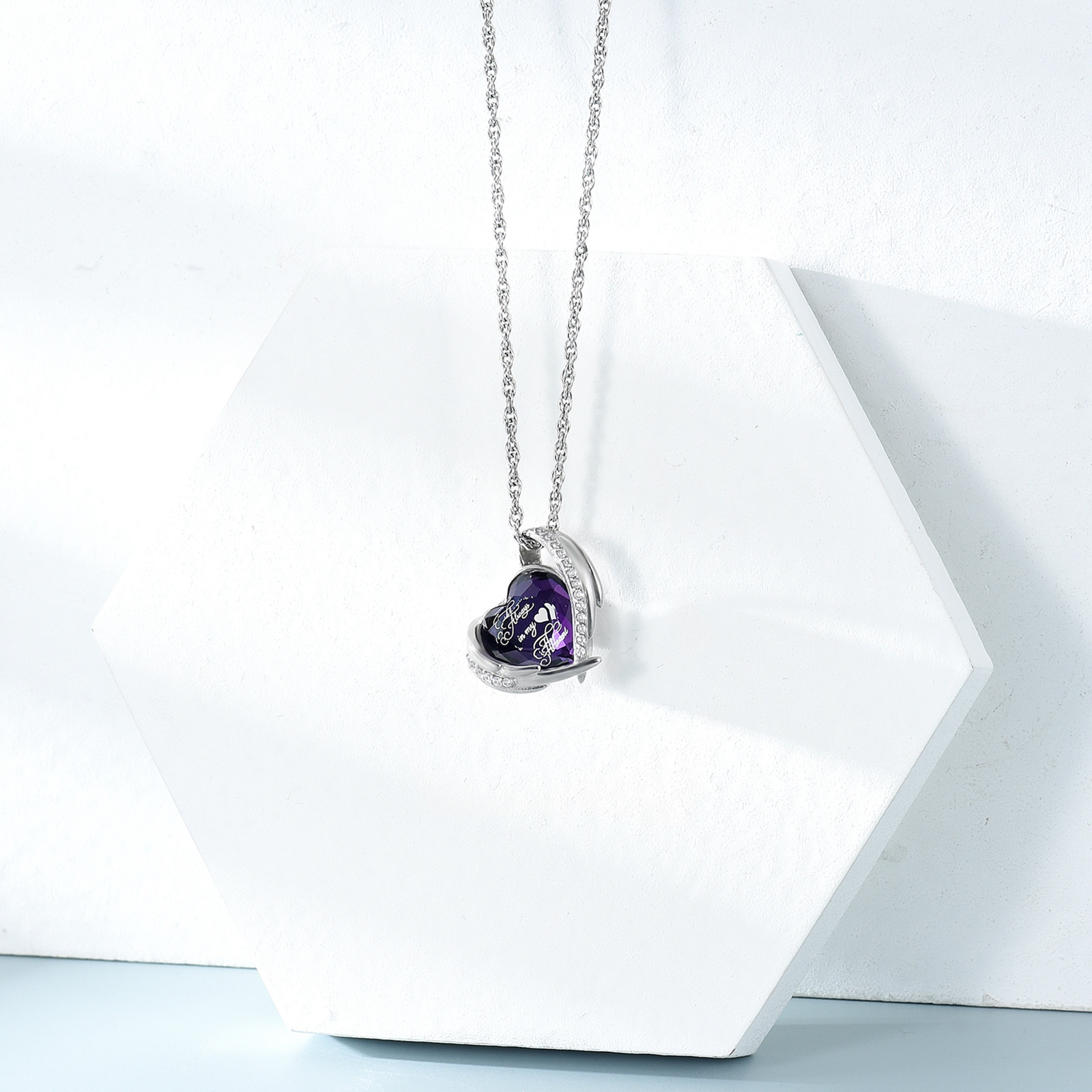 Heart Urn Pendant Necklace for Cremation Ashes Keepsake Memorial Jewelry Gift - Picture 12 of 17