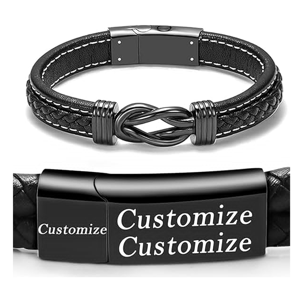 Urn Bracelet for Ashes for Women Men Infinity Knot Cremation Leather Cuff Bangle - Picture 32 of 41