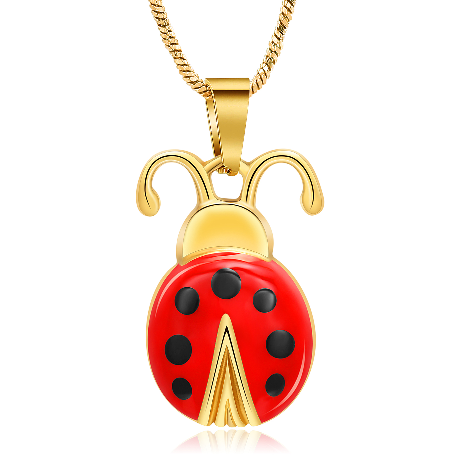 Cremation Jewelry Flying Ladybug Urn Necklace for Ashes for Women Ashes Necklace