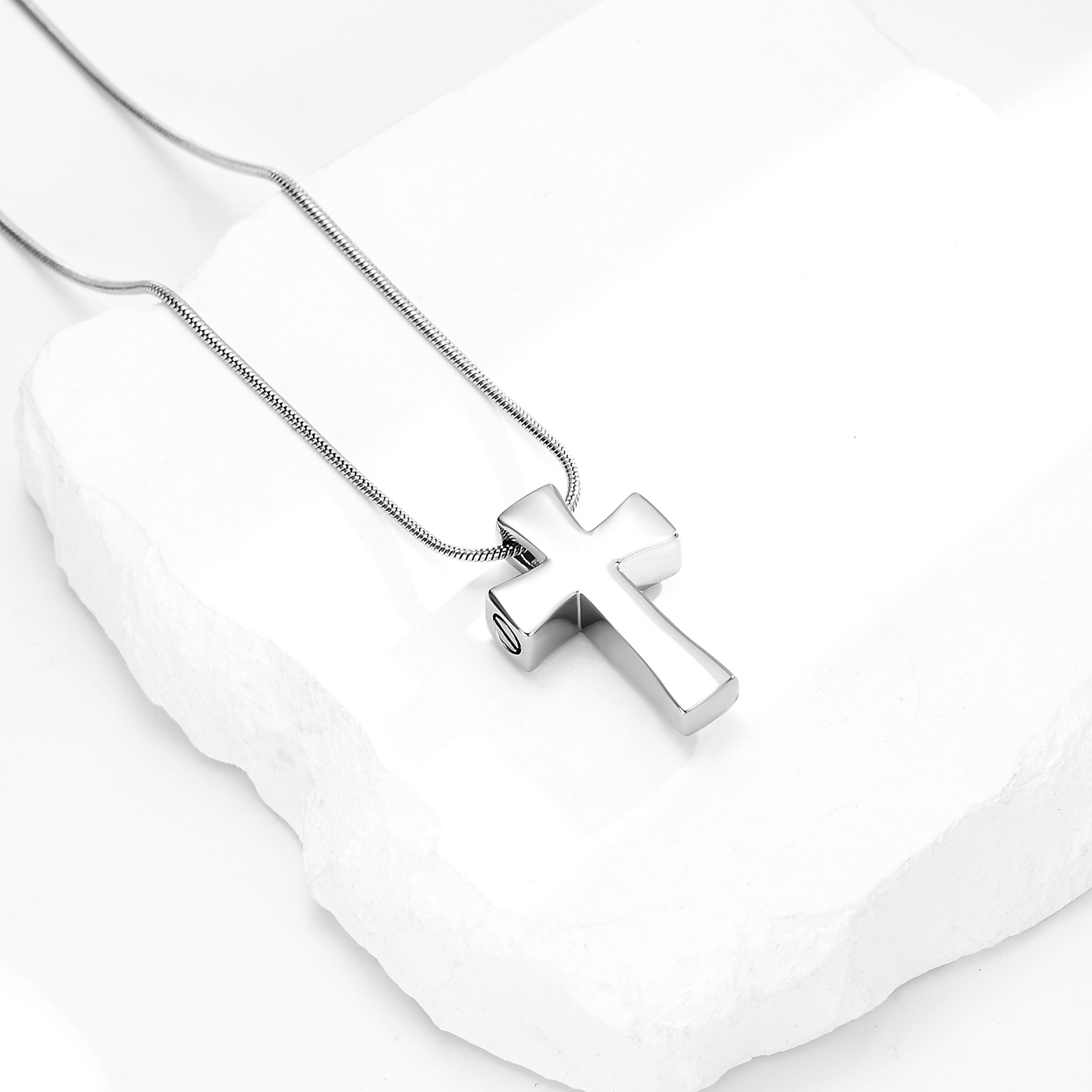 Memorial Cremation Cross Necklace for Ashes Cross Urn Locket Pendant Ash Holder