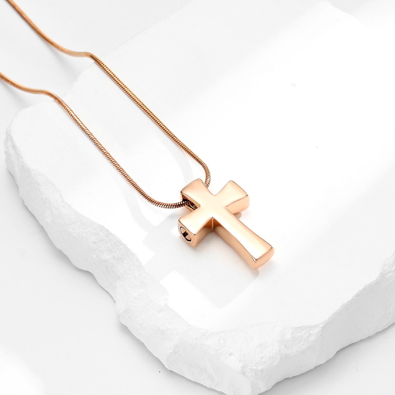 Memorial Cremation Cross Necklace for Ashes Cross Urn Locket Pendant Ash Holder