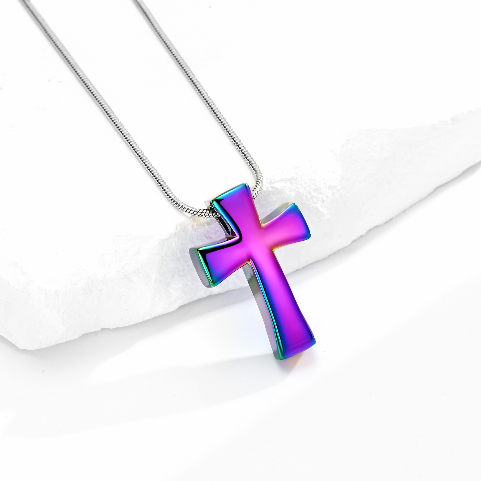 Memorial Cremation Cross Necklace for Ashes Cross Urn Locket Pendant Ash Holder