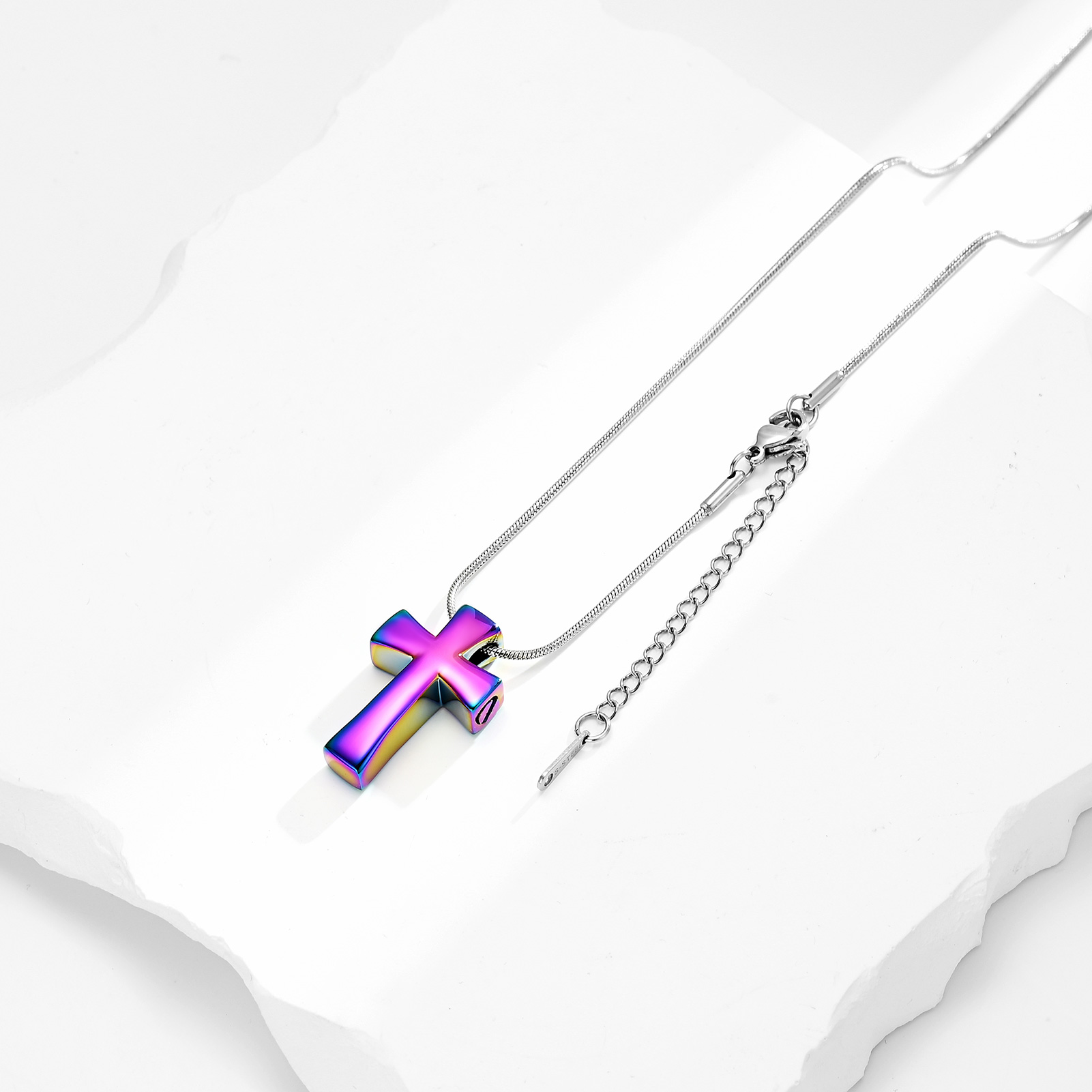 Memorial Cremation Cross Necklace for Ashes Cross Urn Locket Pendant Ash Holder