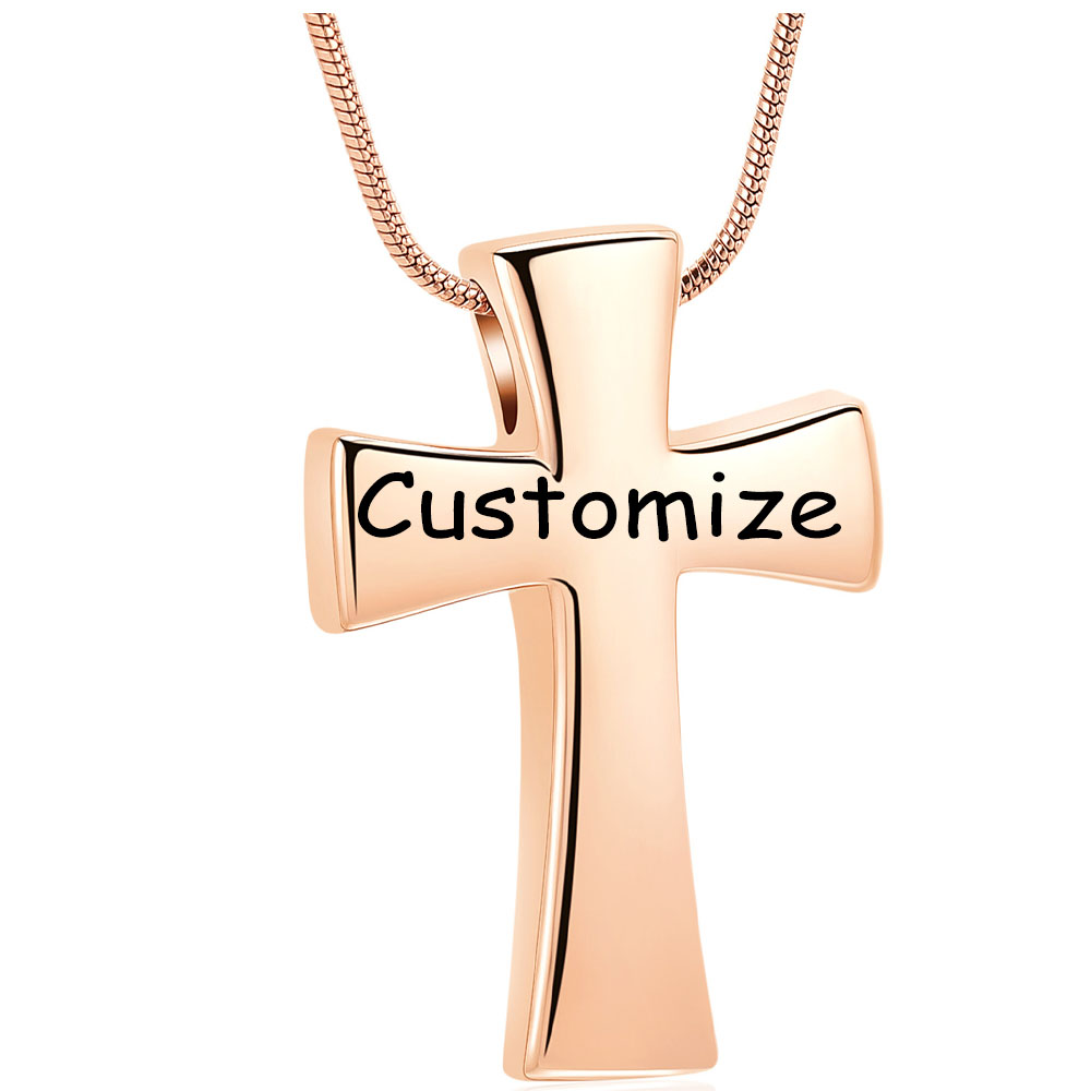 Memorial Cremation Cross Necklace for Ashes Cross Urn Locket Pendant Ash Holder