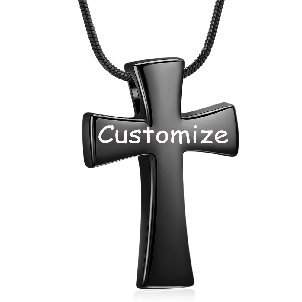 Memorial Cremation Cross Necklace for Ashes Cross Urn Locket Pendant Ash Holder