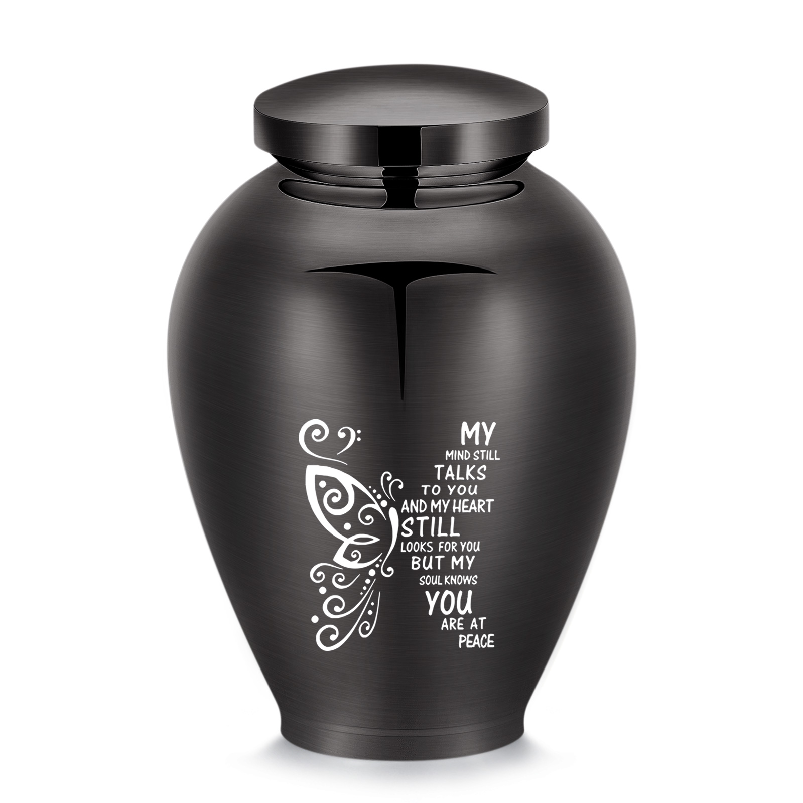 Urna in acciaio inox commemorativa farfalla 14,3*21 cm per ceneri cremazione cane gatto - Foto 15 di 20