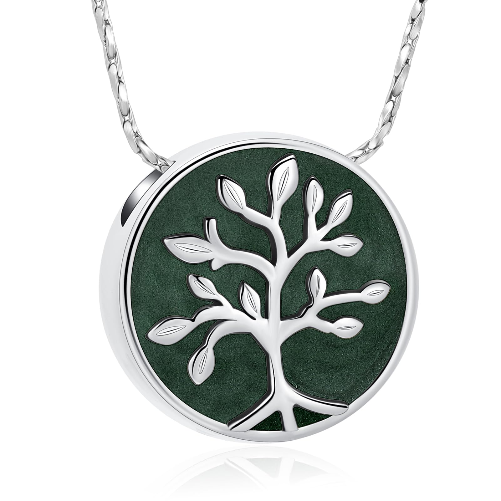 Vintage Tree of Life Urn Keepsake Pendant Memorial Necklace Cremation Ashes Jewe - Picture 3 of 21