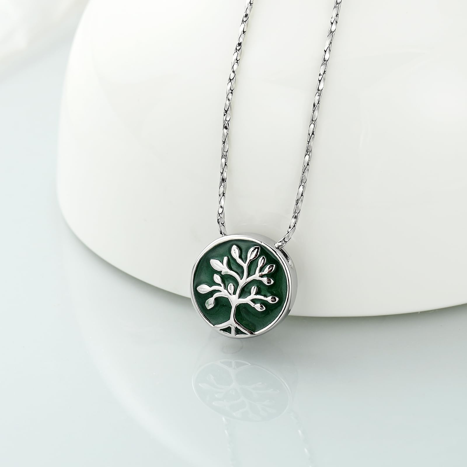Vintage Tree of Life Urn Keepsake Pendant Memorial Necklace Cremation Ashes Jewe - Picture 5 of 21