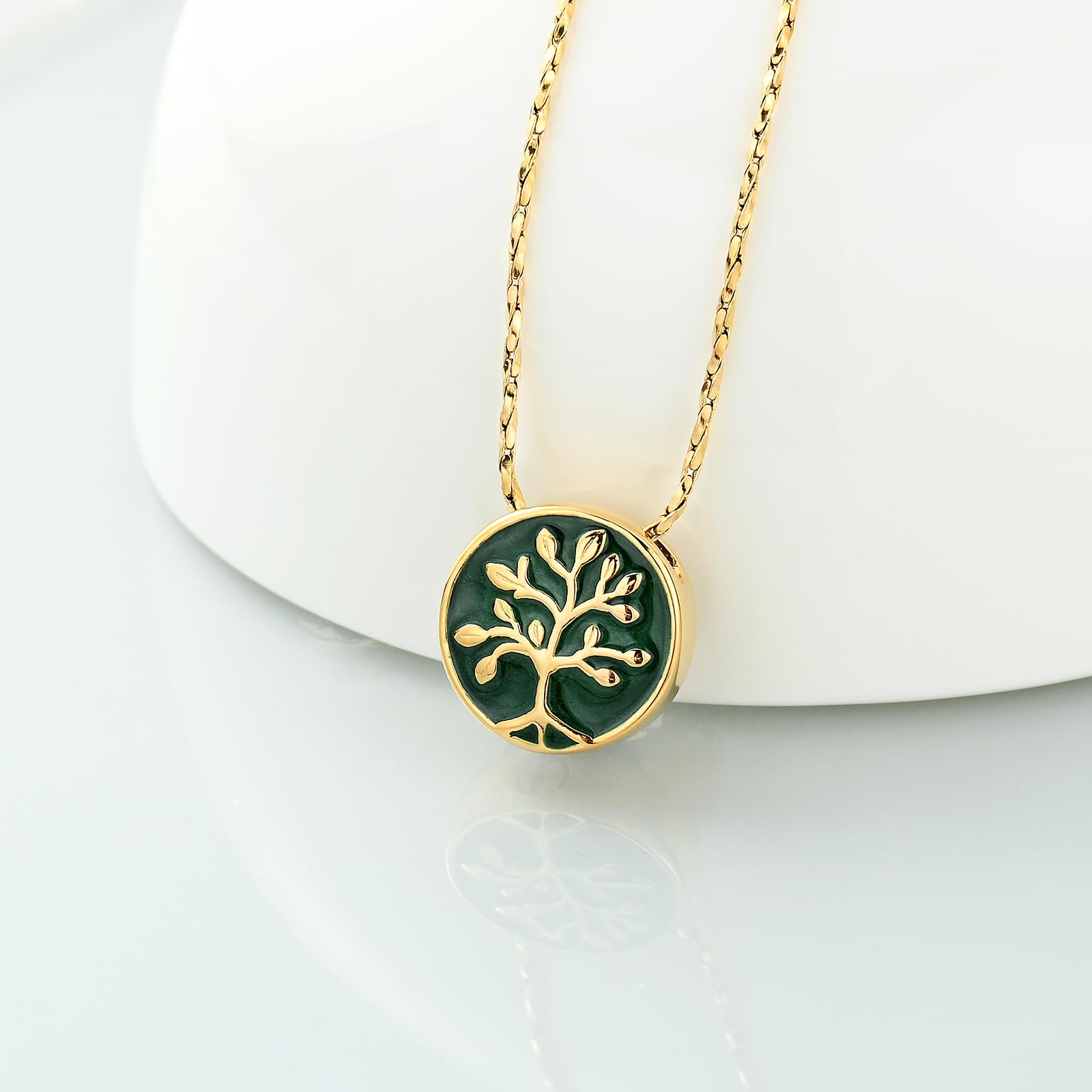 Vintage Tree of Life Urn Keepsake Pendant Memorial Necklace Cremation Ashes Jewe - Picture 10 of 21