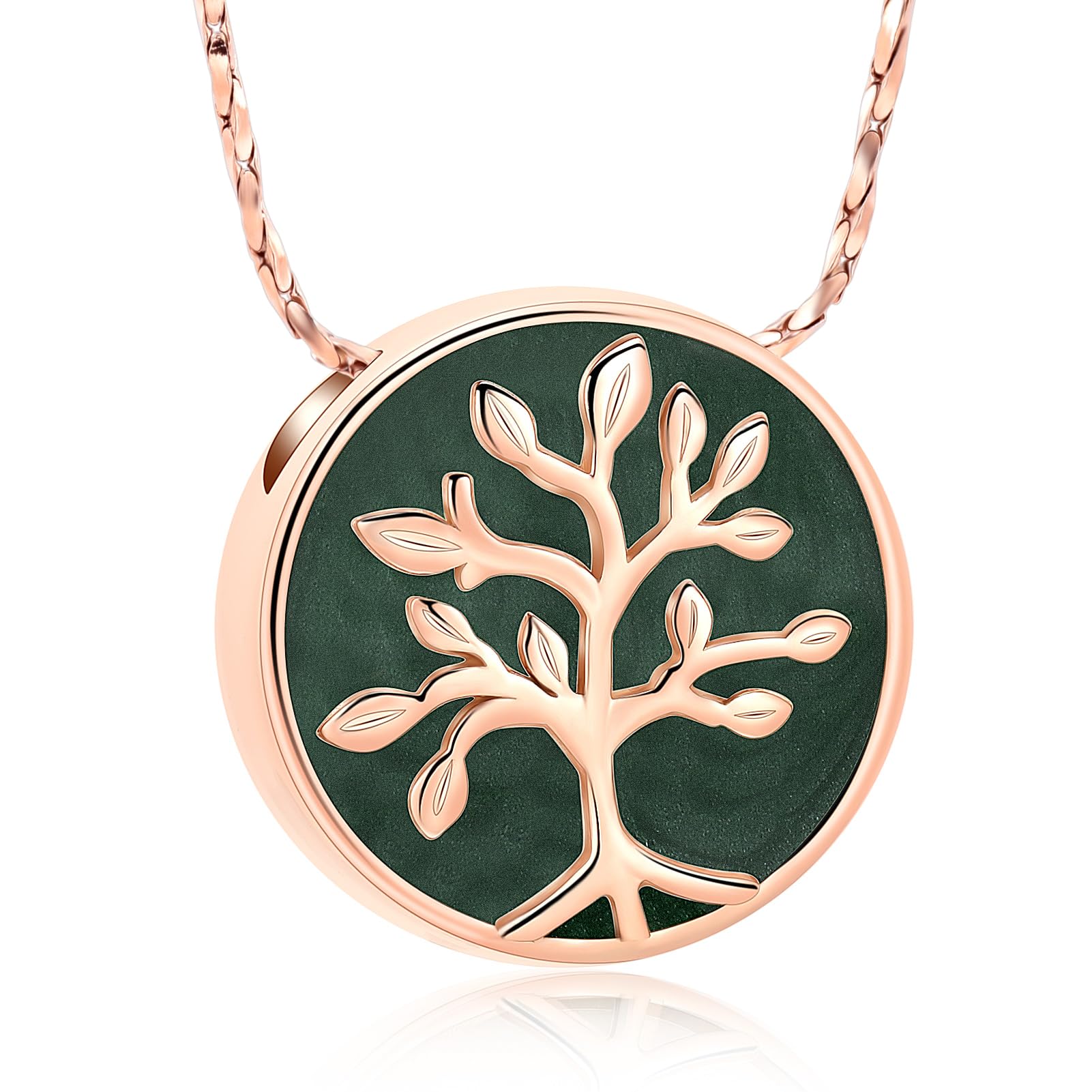 Vintage Tree of Life Urn Keepsake Pendant Memorial Necklace Cremation Ashes Jewe - Picture 12 of 21