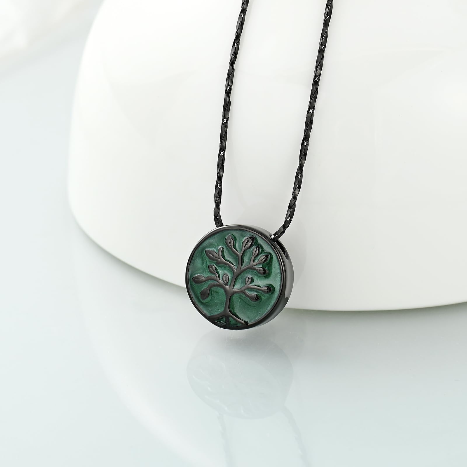 Vintage Tree of Life Urn Keepsake Pendant Memorial Necklace Cremation Ashes Jewe - Picture 19 of 21