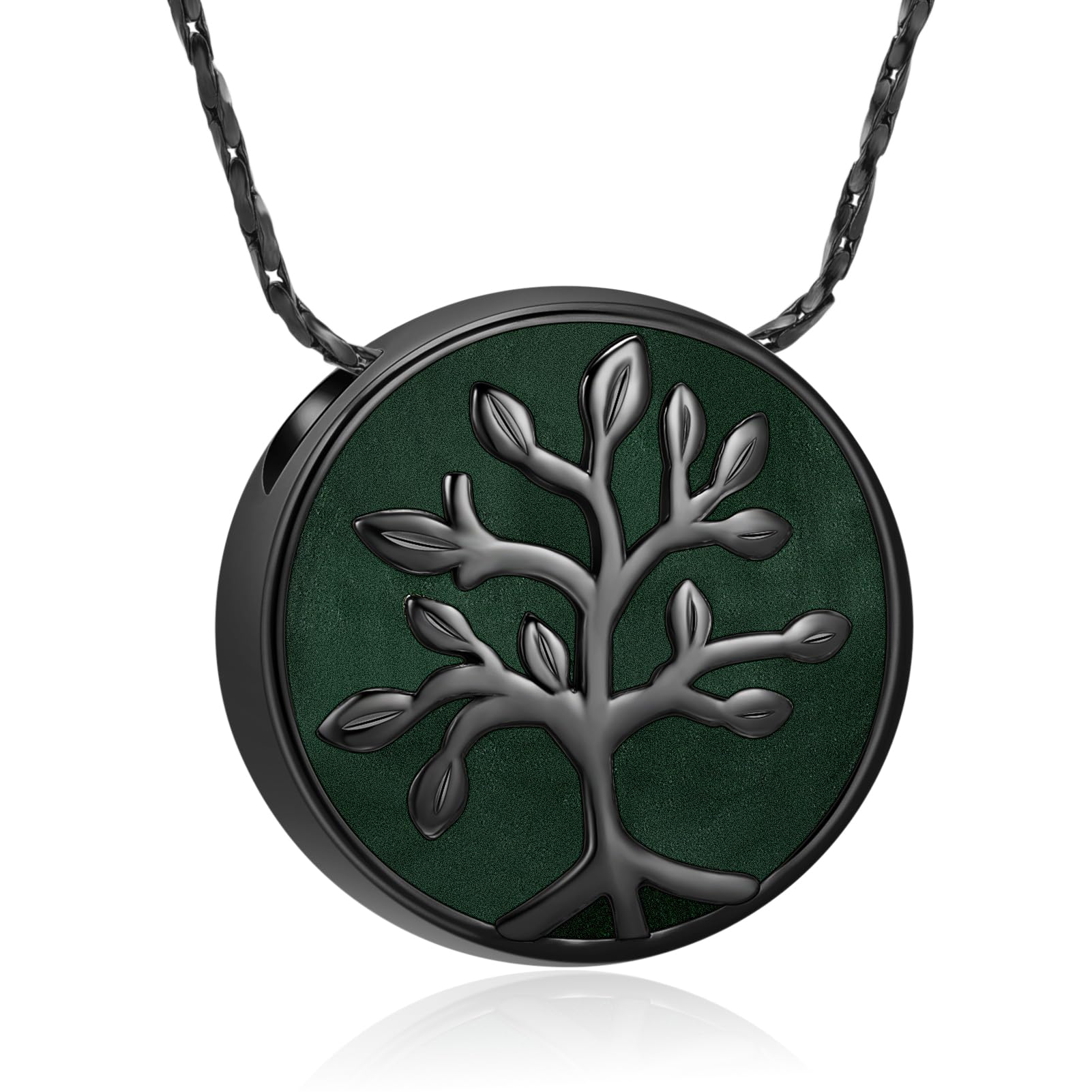Vintage Tree of Life Urn Keepsake Pendant Memorial Necklace Cremation Ashes Jewe - Picture 17 of 21