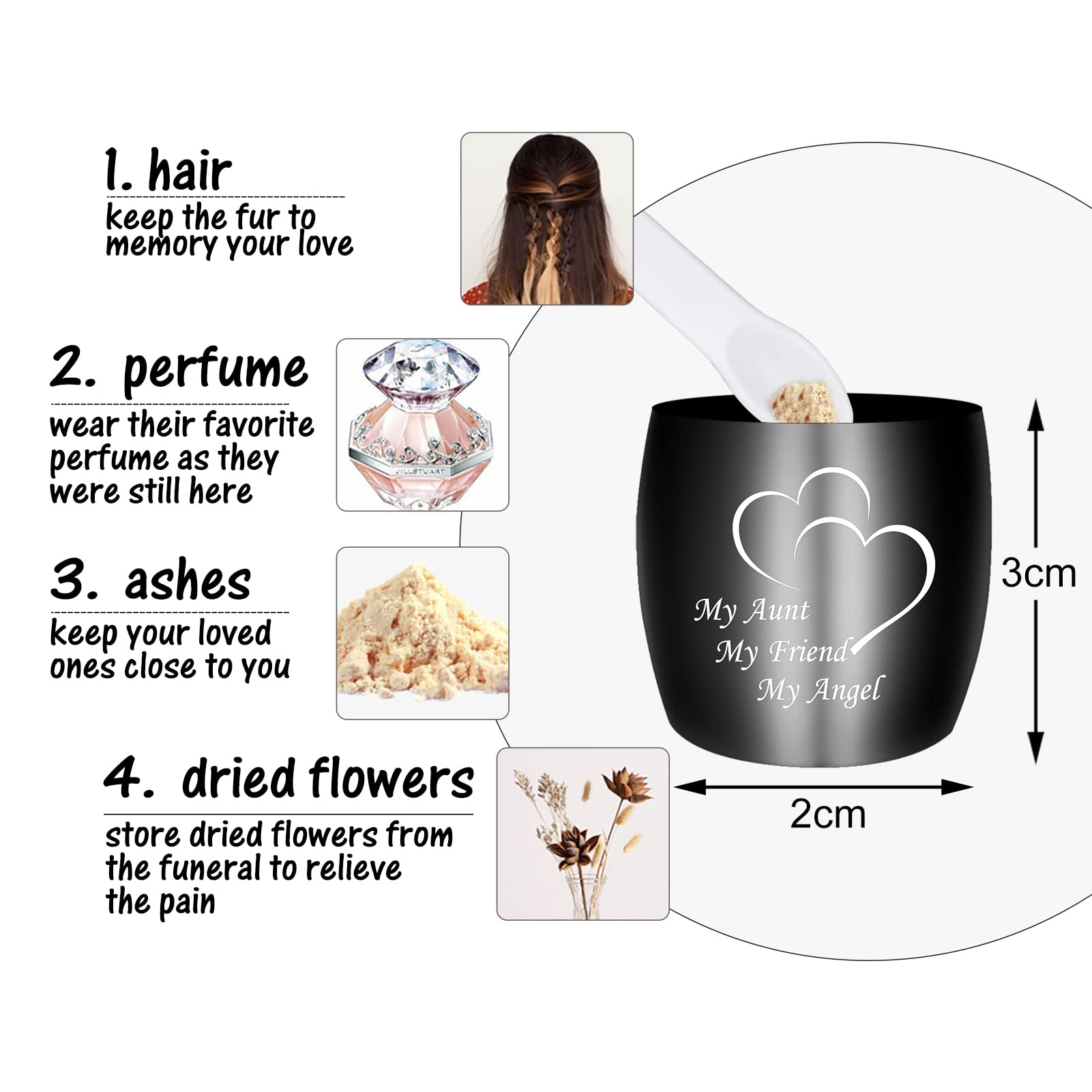 Keepsake Cremation Urn Heart Mini Cremation Urns for Ashes Memorial Ashes Holder