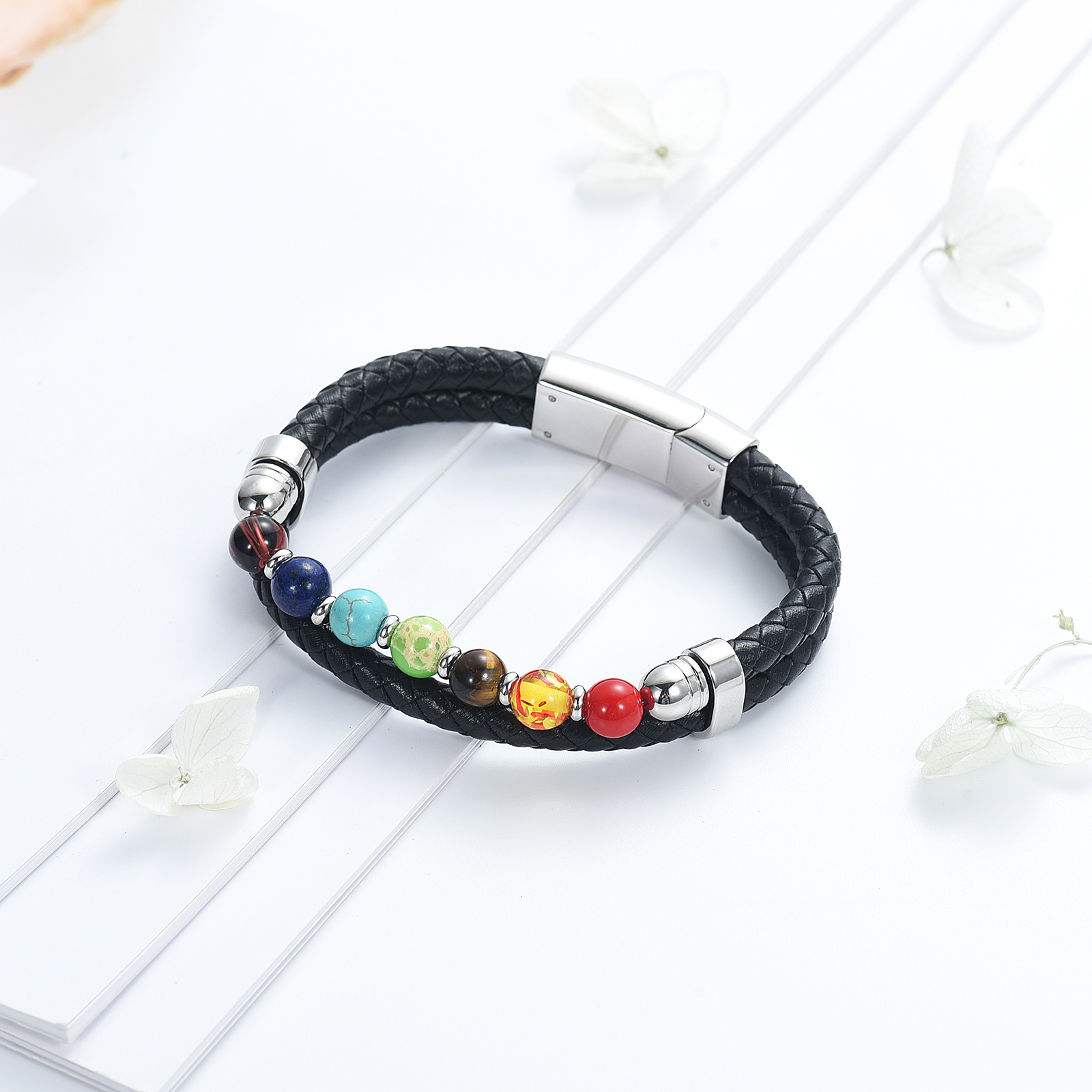 Cremation Memorial Urn Bracelet for Ashes Lava Stone Cremation Ashes Urn Bangle