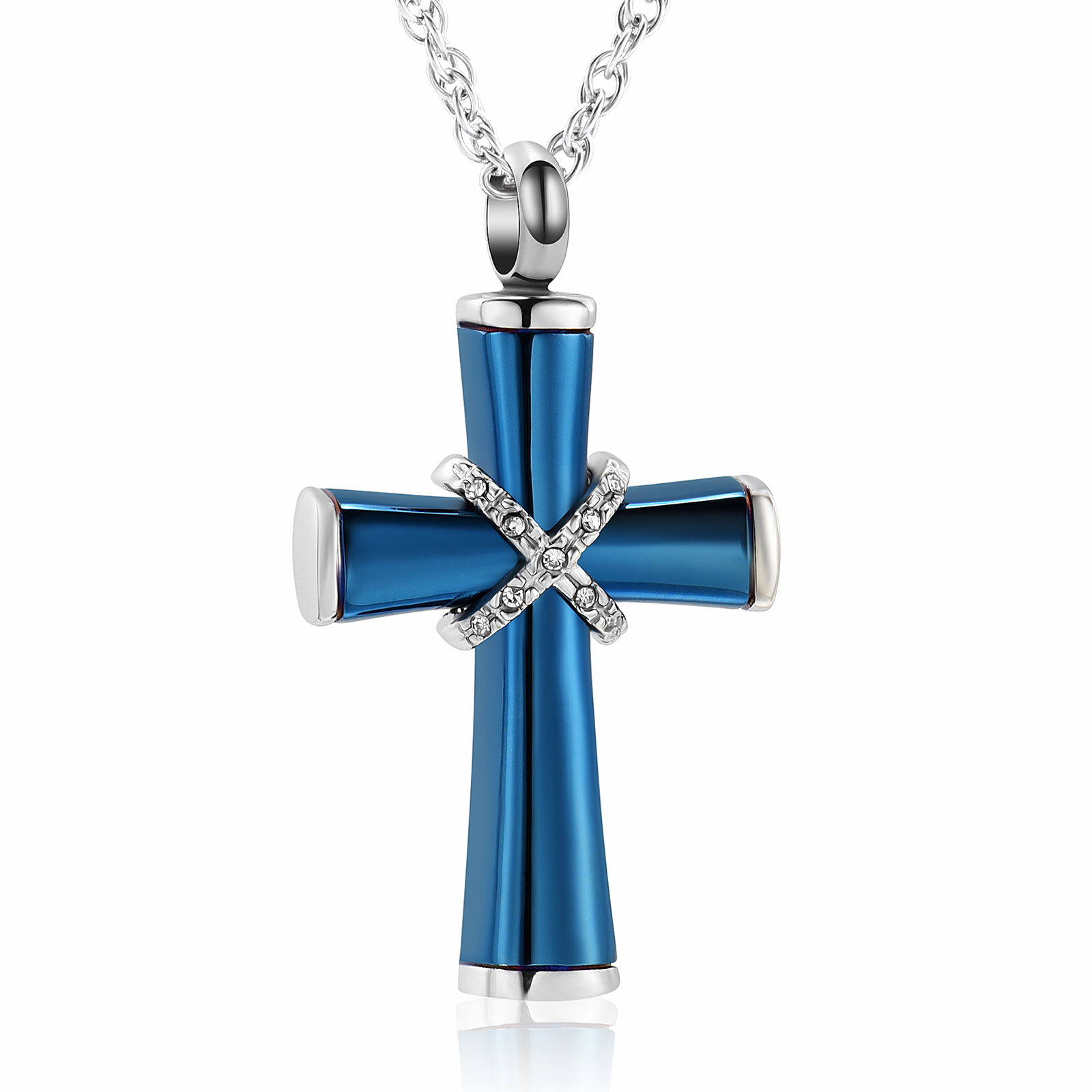 Love Infinity Cross Faith Urn Pendant Jewelry Ashe Keepsake Memory Necklace Gift