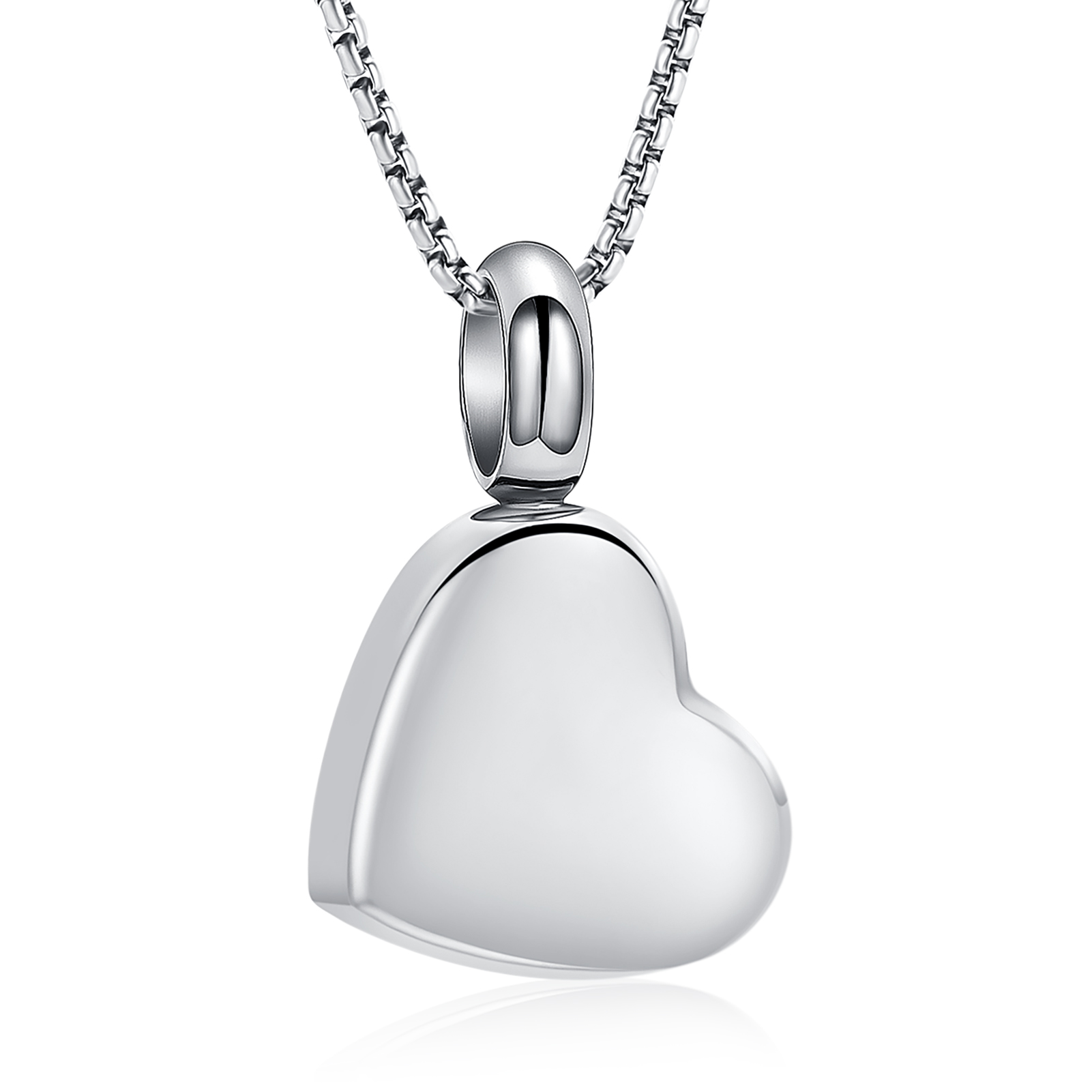 Stainless Steel Heart Urn Pendant Memorial Necklace For Ashes Jewellery Charm - Picture 32 of 37