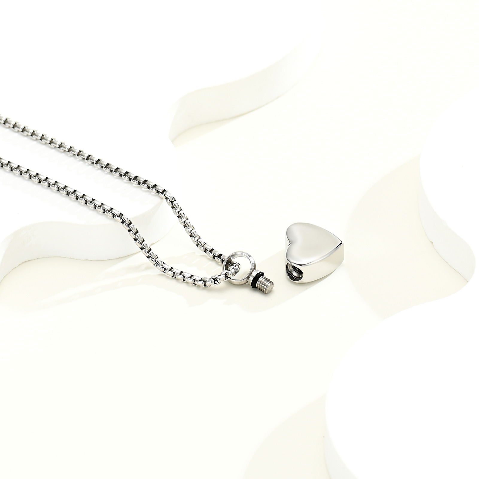 Stainless Steel Heart Urn Pendant Memorial Necklace For Ashes Jewellery Charm - Picture 36 of 37