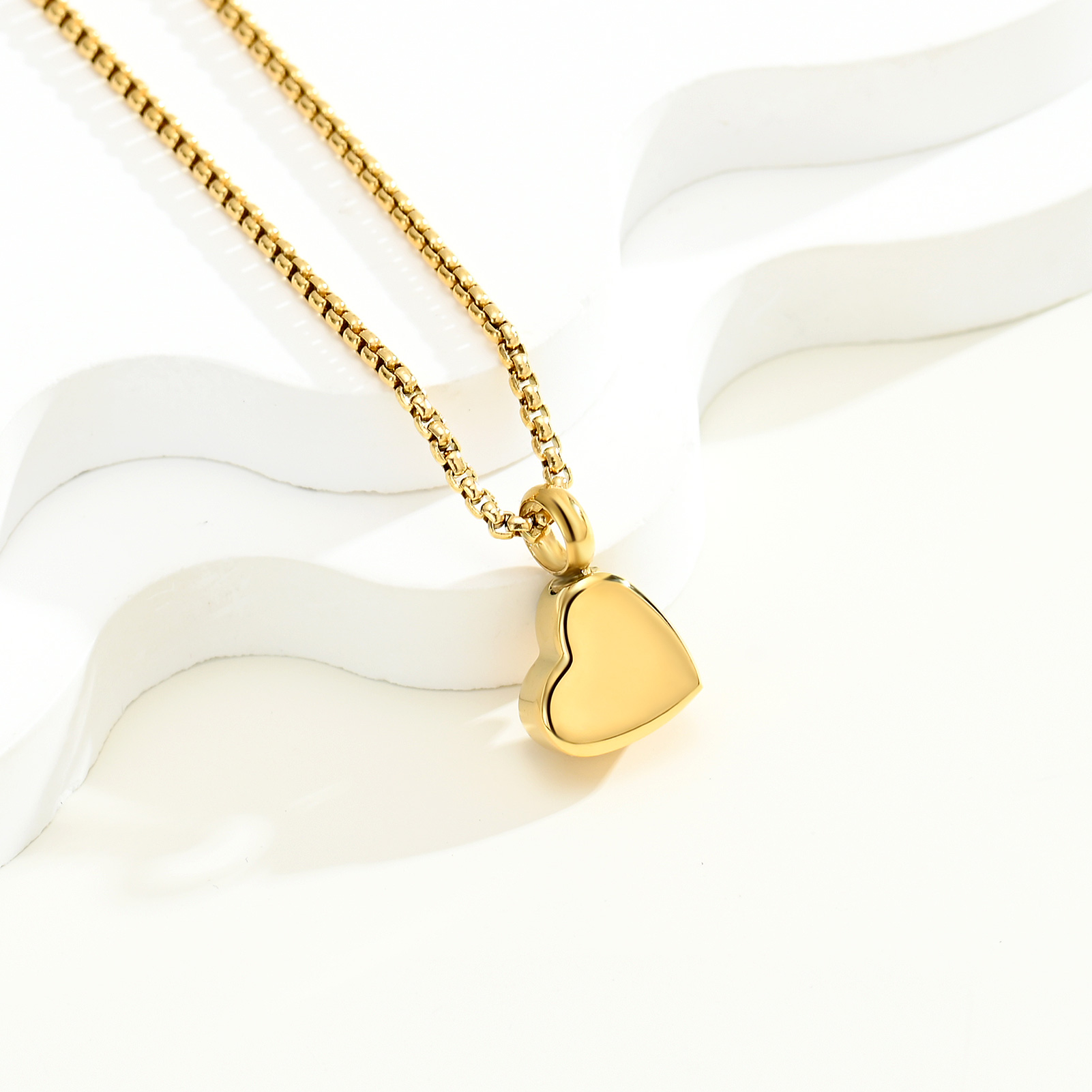 Stainless Steel Heart Urn Pendant Memorial Necklace For Ashes Jewellery Charm - Picture 28 of 37