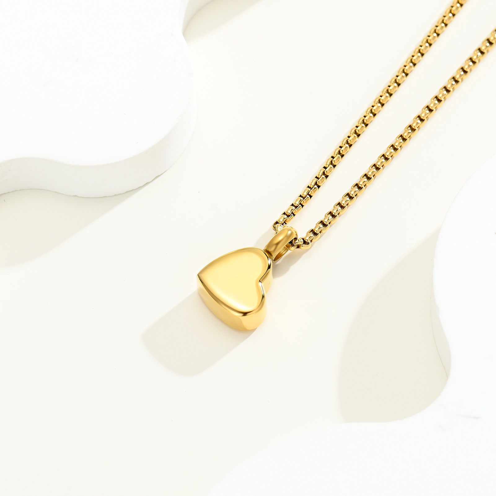 Stainless Steel Heart Urn Pendant Memorial Necklace For Ashes Jewellery Charm - Picture 31 of 37