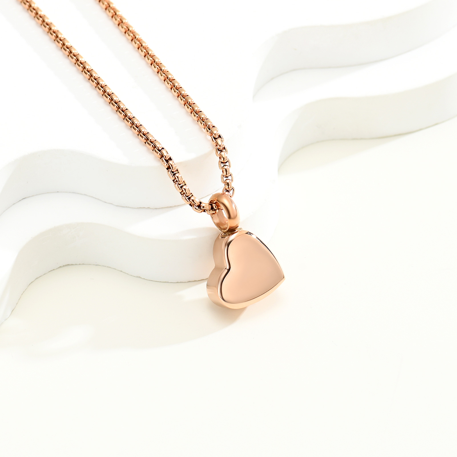 Stainless Steel Heart Urn Pendant Memorial Necklace For Ashes Jewellery Charm - Picture 22 of 37