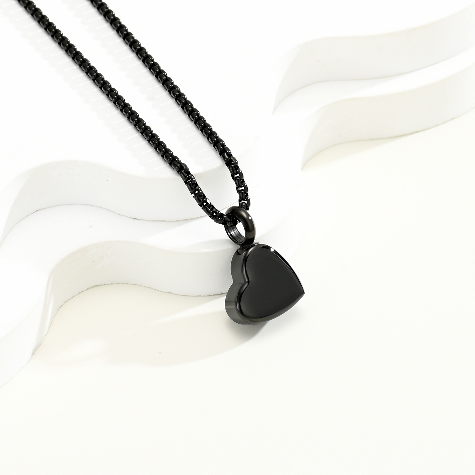 Stainless Steel Heart Urn Pendant Memorial Necklace For Ashes Jewellery Charm - Picture 16 of 37