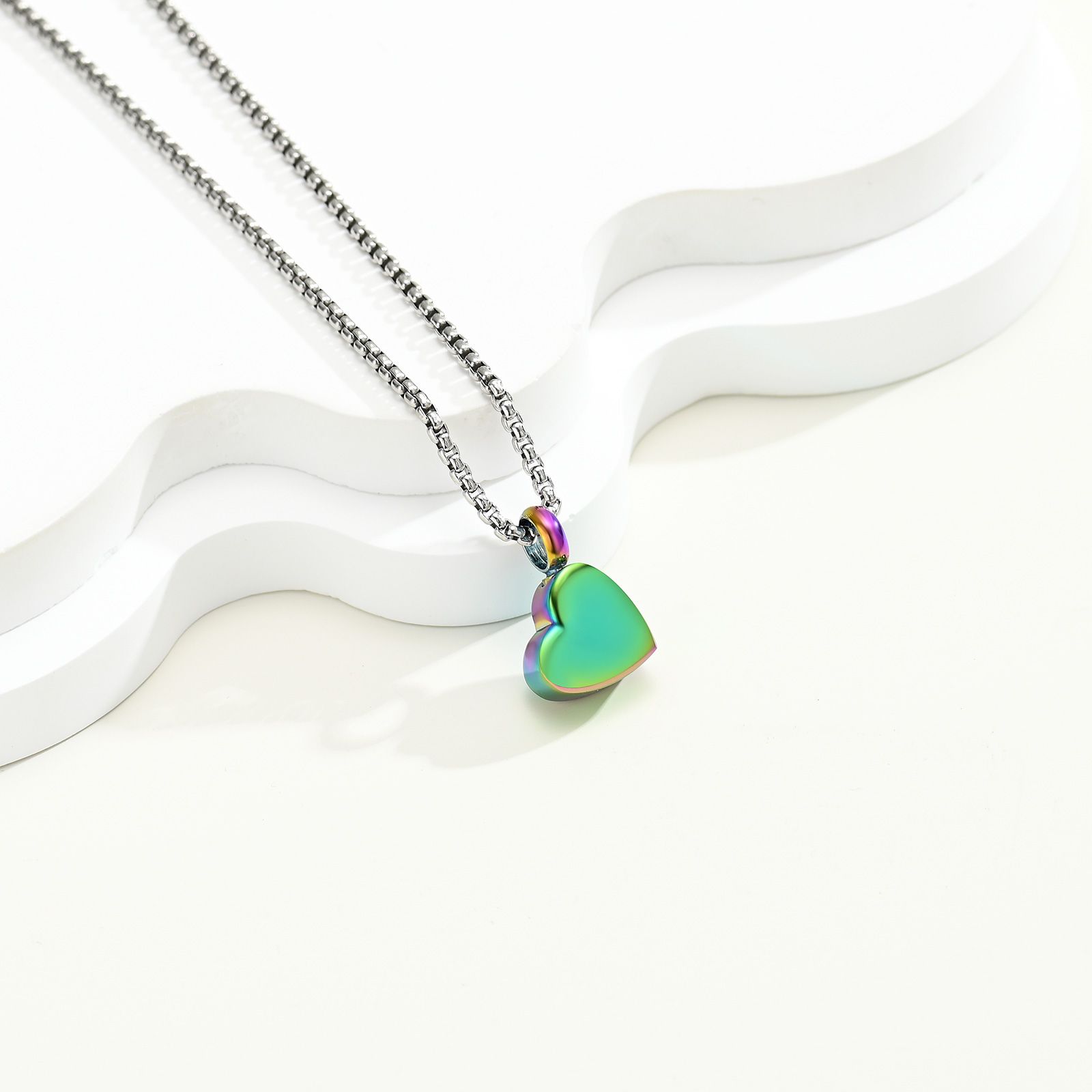 Stainless Steel Heart Urn Pendant Memorial Necklace For Ashes Jewellery Charm - Picture 10 of 37