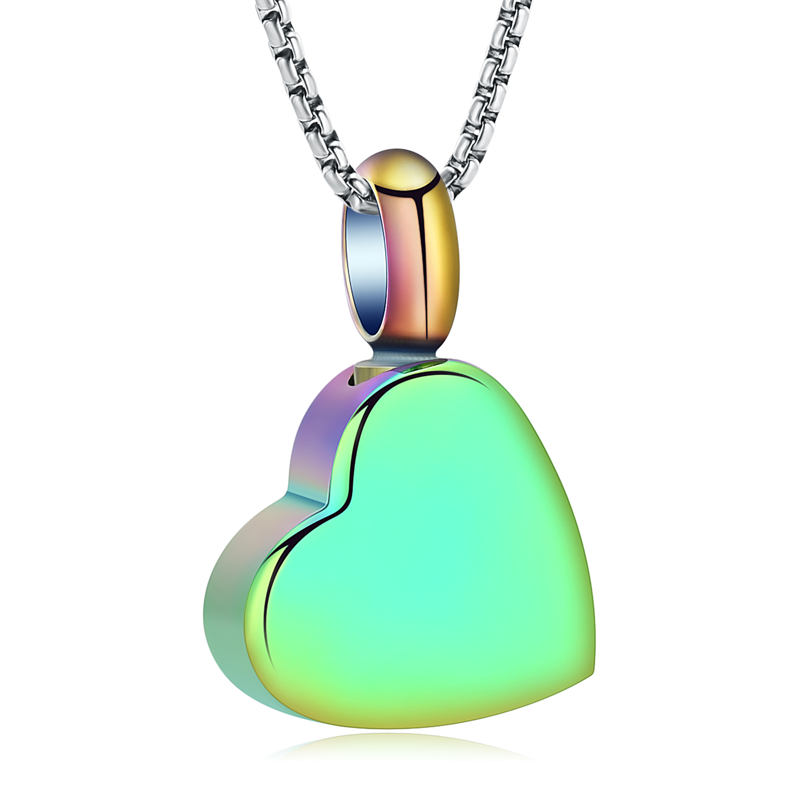 Stainless Steel Heart Urn Pendant Memorial Necklace For Ashes Jewellery Charm - Picture 8 of 37