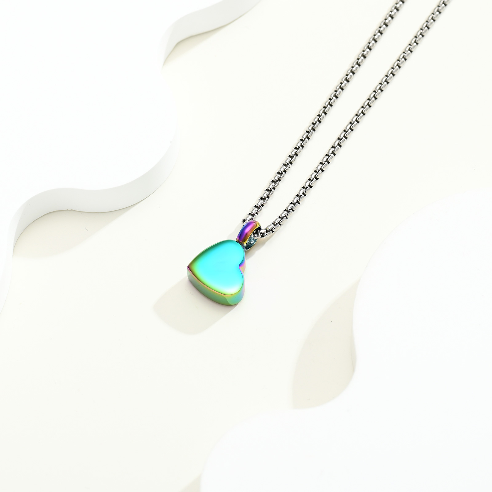 Stainless Steel Heart Urn Pendant Memorial Necklace For Ashes Jewellery Charm - Picture 11 of 37