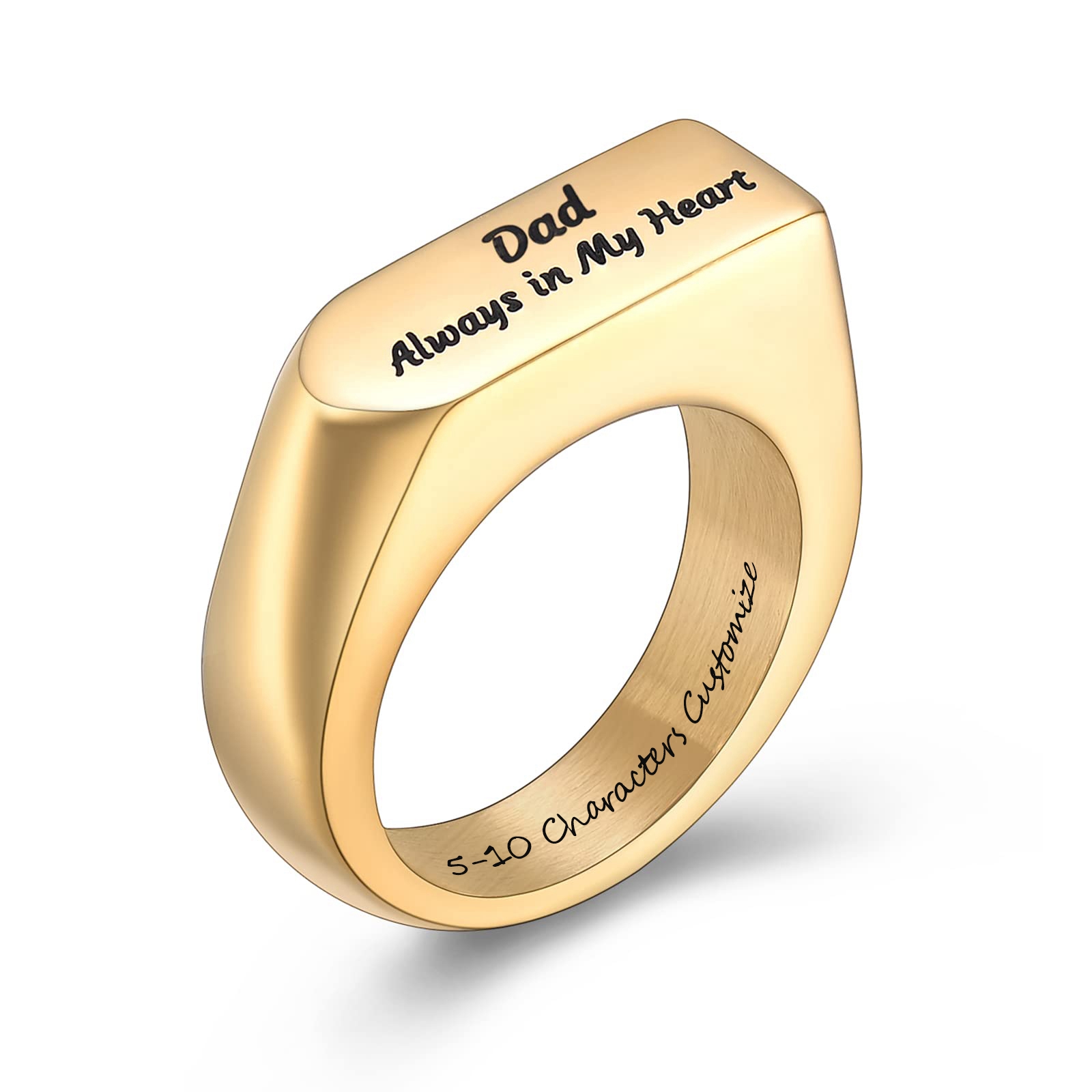 Personalized Cremation Urn Ring for Ashes Geometry Style Memorial Ashes Urn Ring