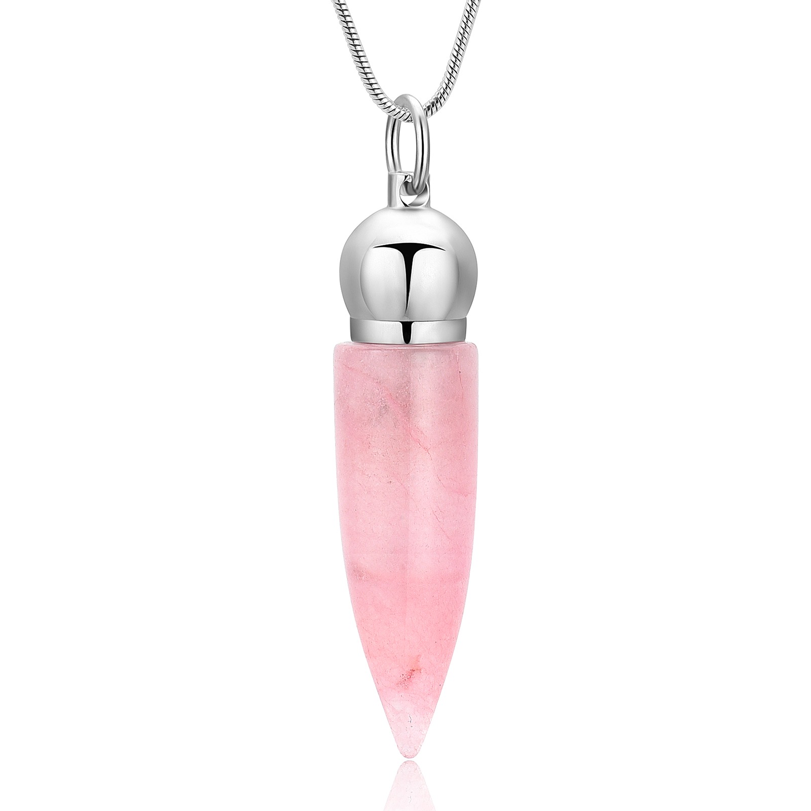 Women Men Stone Bullet Hollow Urn Pendant Cremation Jewelry Ashe Memory Necklace - Picture 31 of 36