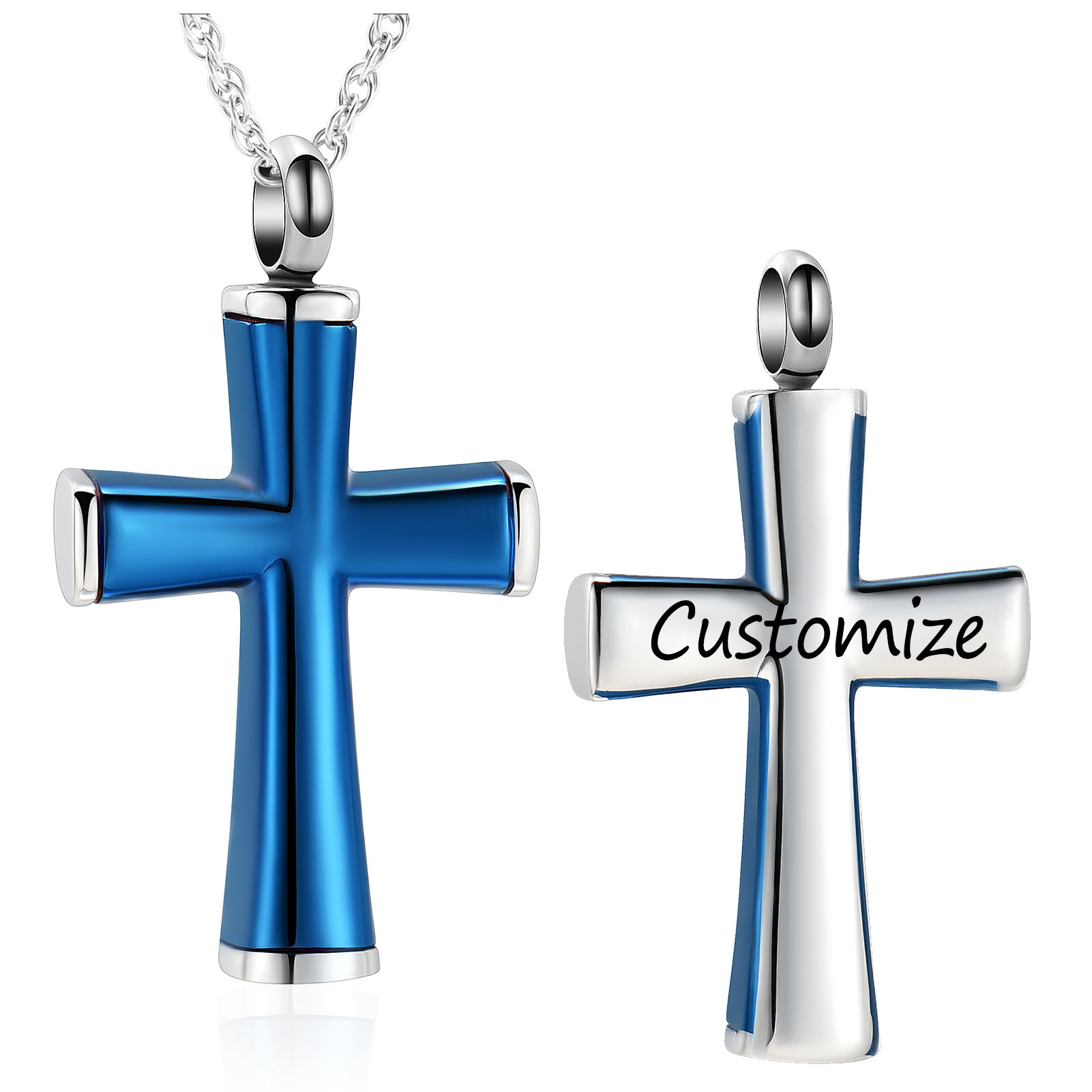 Cross Urn Necklace for Ashes Men Women Cremation Jewelry Ashes Pendant for Women
