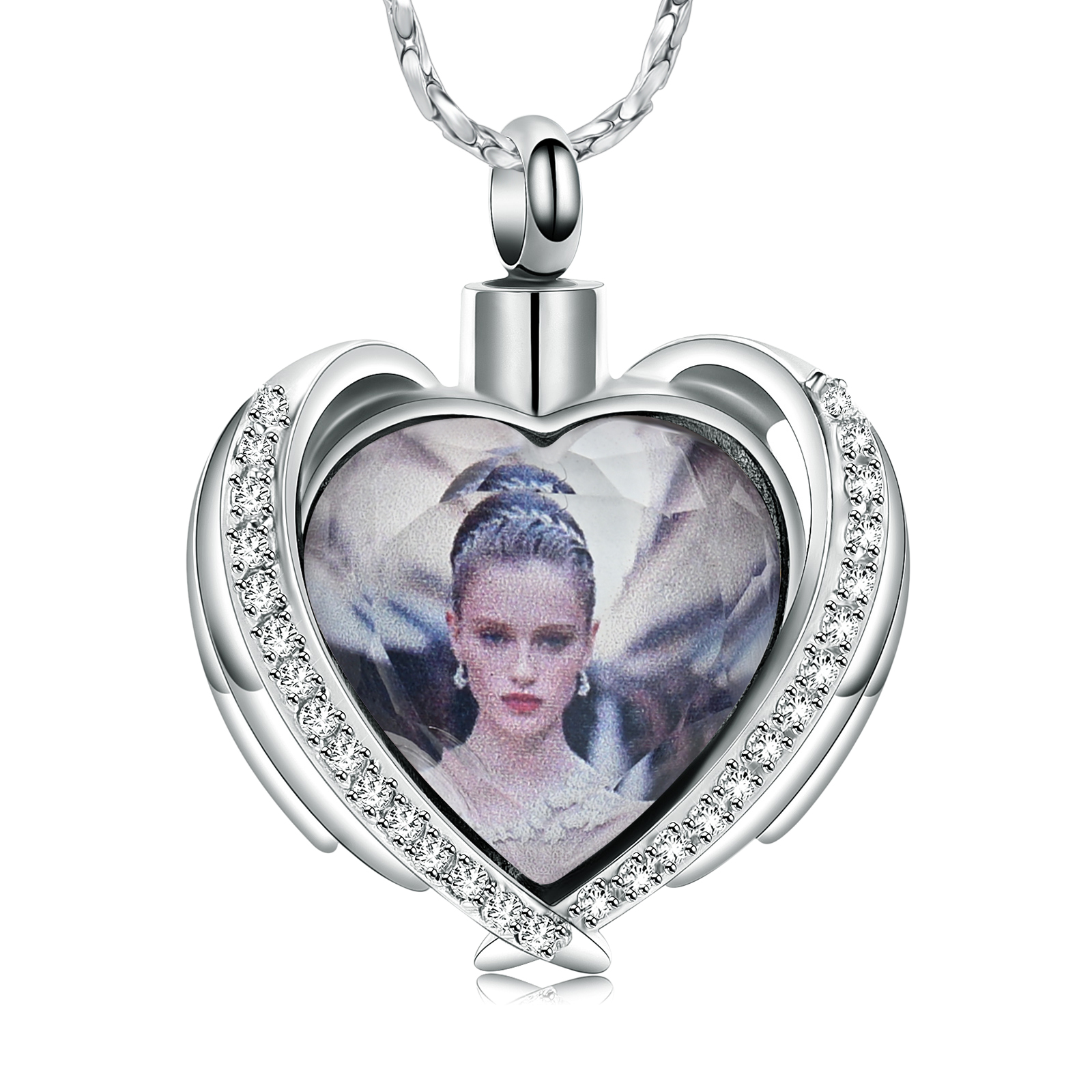 Personalized Photo Heart Urn Necklace for Ashes Ashes Urn Cremation Urns Jewelry