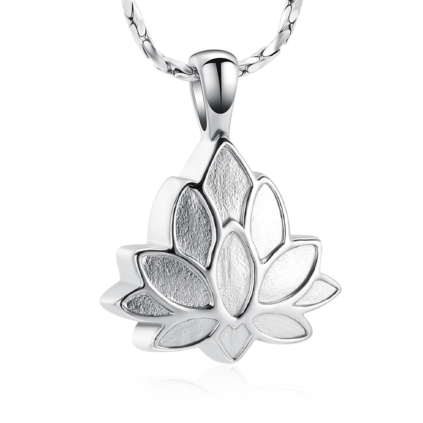 Lotus Urn Pendant Memory Necklace for Cremation Ashes Holder Memorial Jewelry