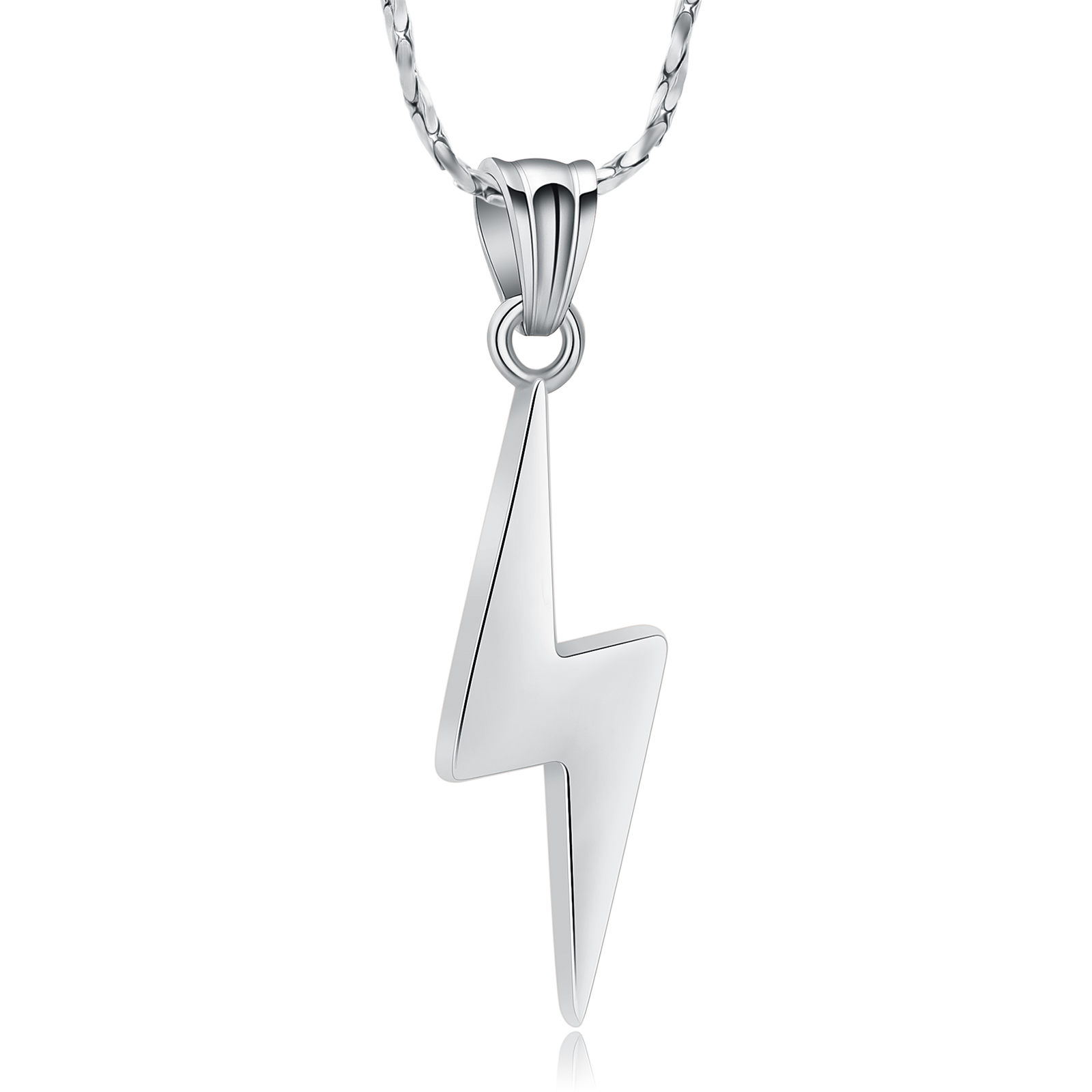 Simple Lightning Urn Pendant Cremation Jewelry for Ashes Memory Necklace Jewelry