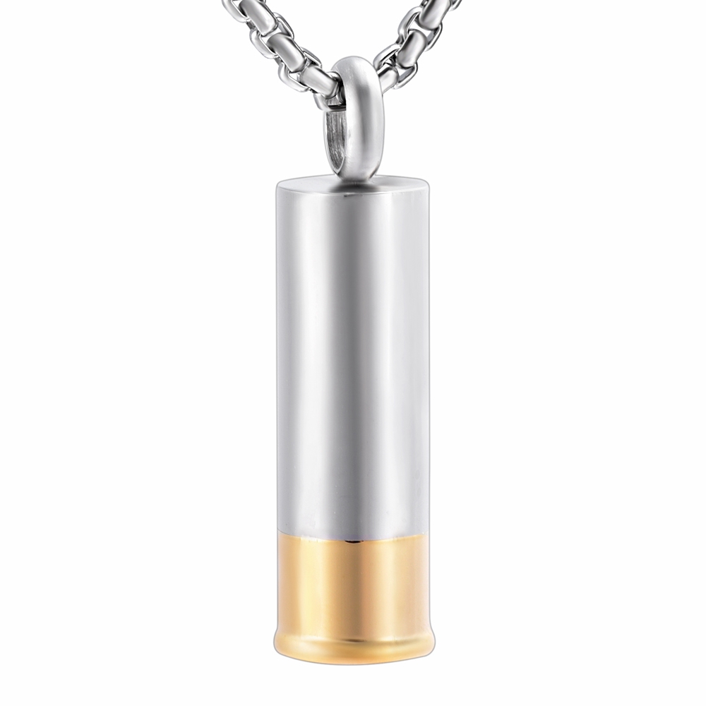 Hollow Cylinder Urn Pendant Memory Necklace for Cremation Ashes Memorial Jewelry