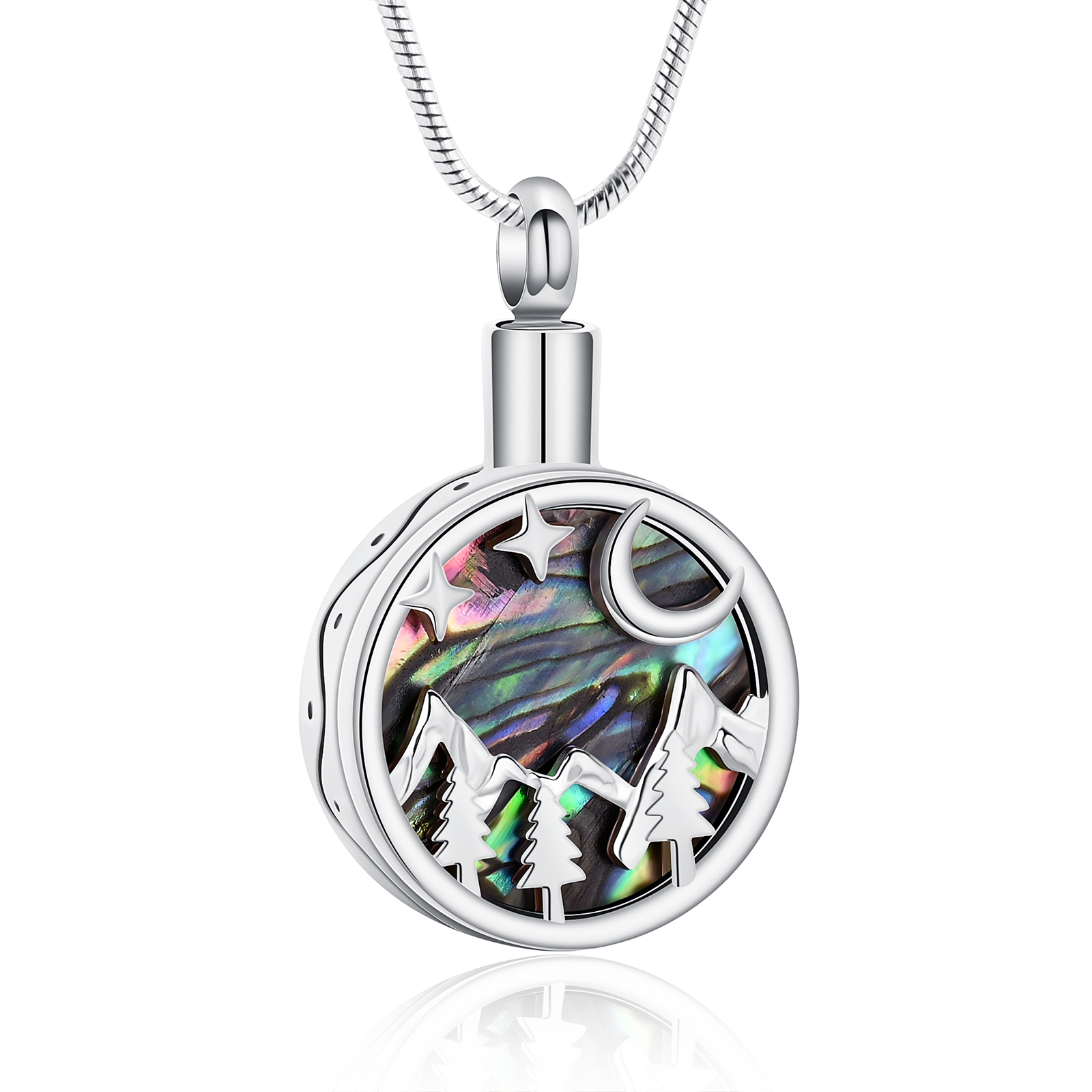 Mountains-Faith Cremation Urn Necklace for Ashes Keepsake Ash Cremation Jewelry