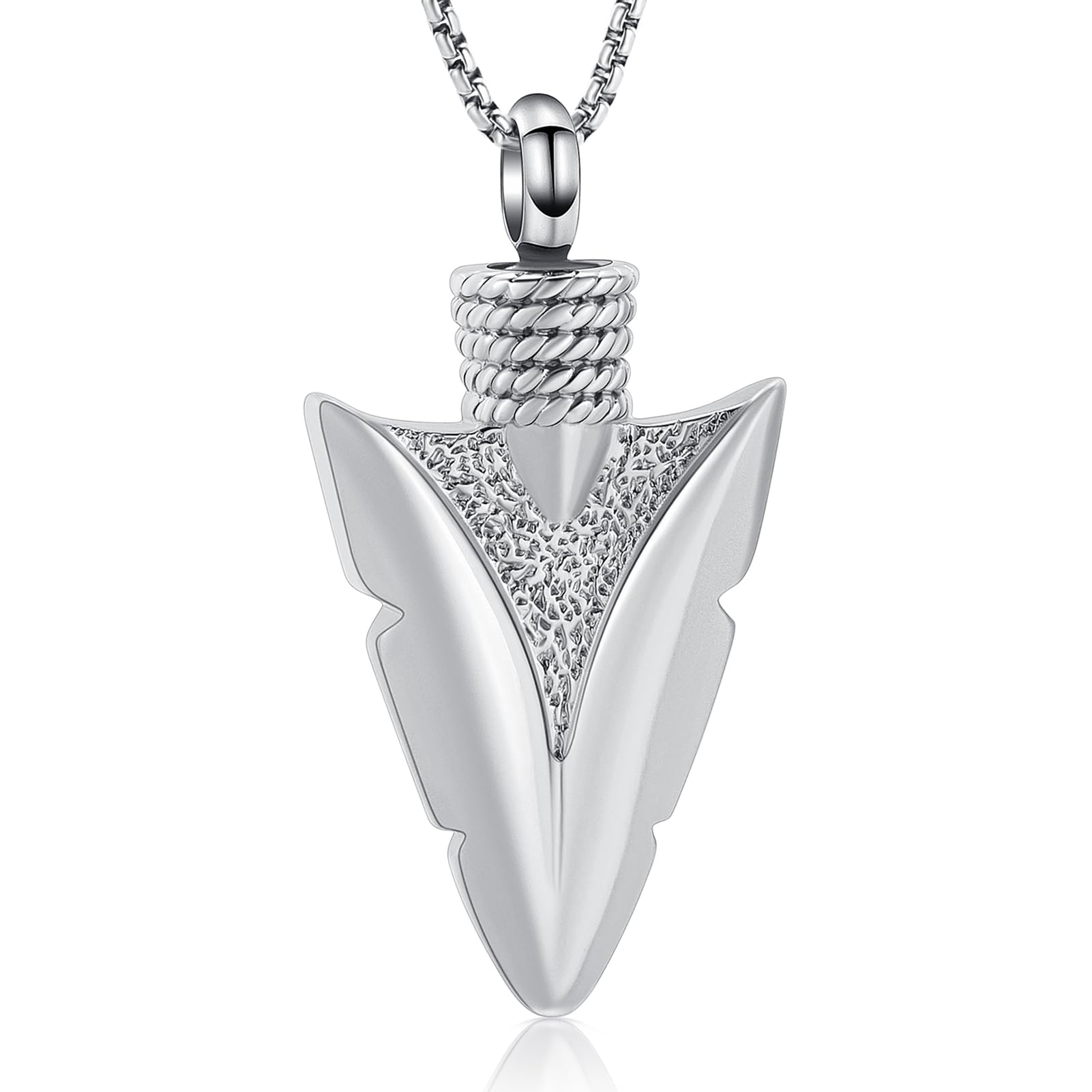 Arrowhead Urn Pendant Memory Necklace for Cremation Ashe Holder Memorial Jewelry