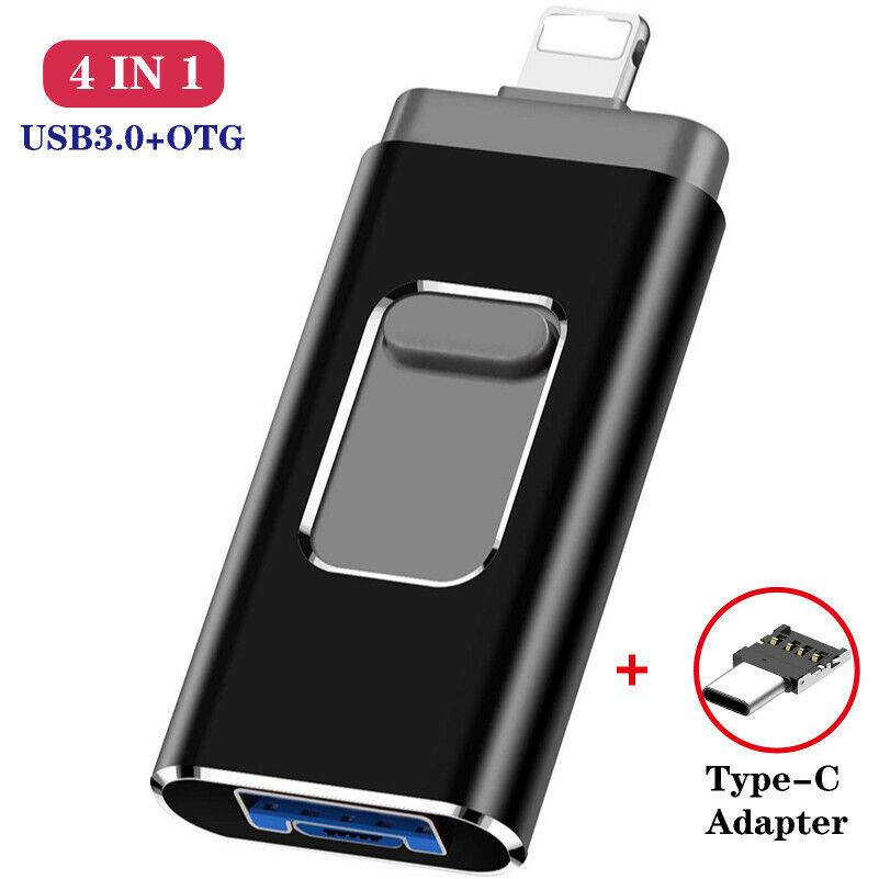 2TB 1TB 4in1 USB3.0 Flash Drive Memory Pen Stick OTG Type-c Fr iPhone Android PC - Afbeelding 18 van 20