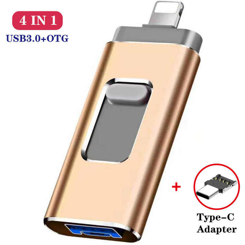 2TB 1TB 4in1 USB3.0 Flash Drive Memory Pen Stick OTG Type-c Fr iPhone Android PC - Afbeelding 17 van 20