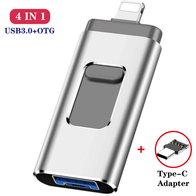 2TB 1TB 4in1 USB3.0 Flash Drive Memory Pen Stick OTG Type-c Fr iPhone Android PC - Afbeelding 20 van 20