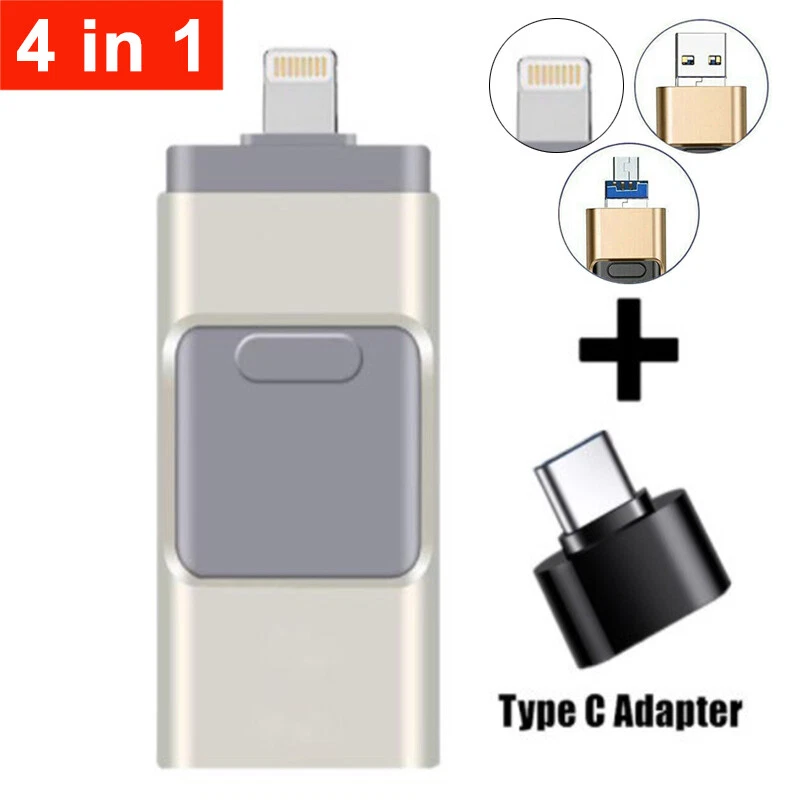 Unidad flash USB 3.0 4 en 1 de 2 TB tipo para iPhone Android iPad memoria Photo Stick - Imagen 14 de 15