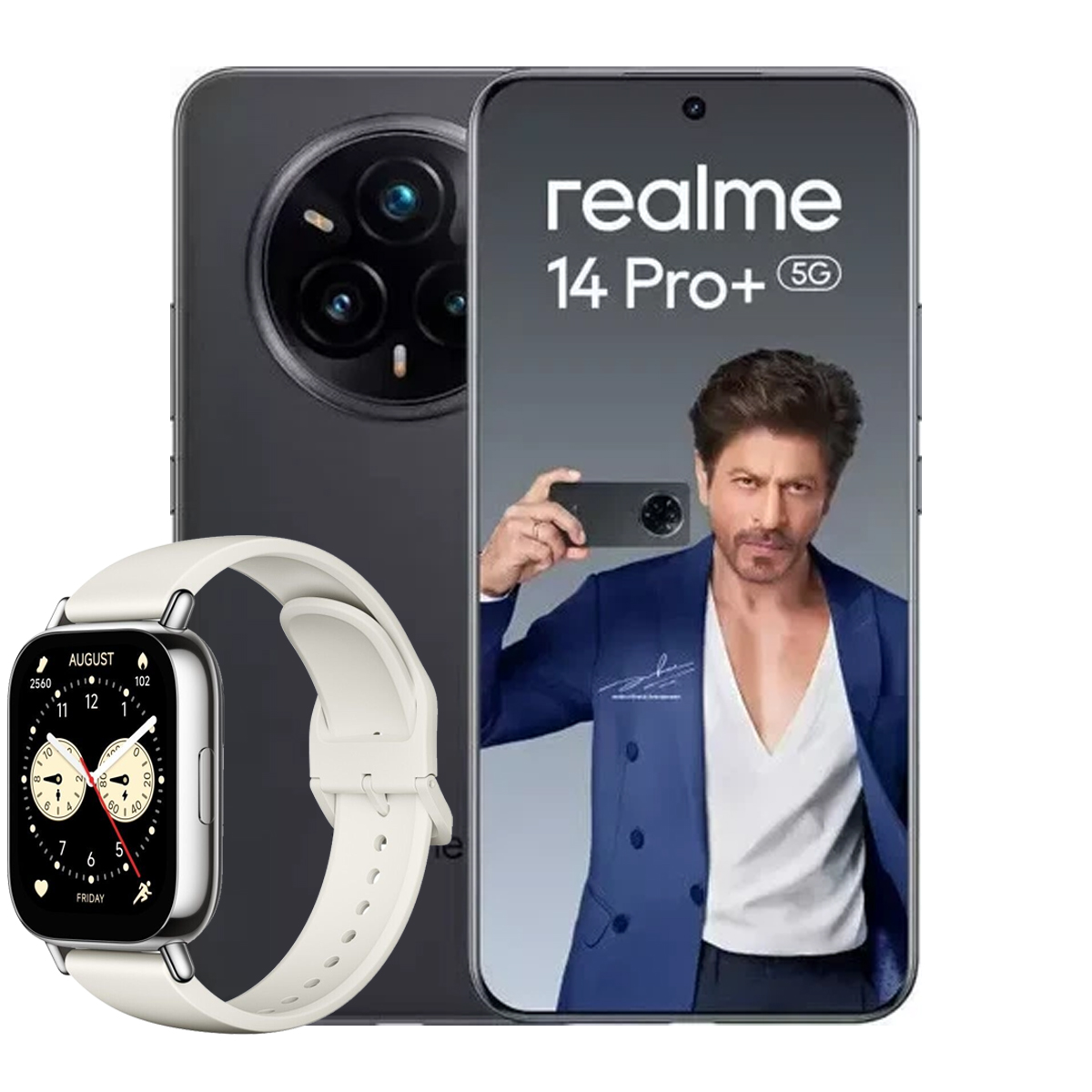 Smartphone Realme 14 Pro Plus 5G 12+512G Android 360 ̊NFC 6000mAh con reloj 5 Lite - Imagen 8 de 9