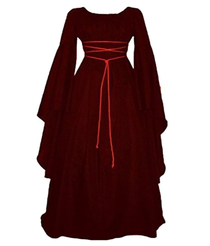Renaissance Medieval Witch Fancy Dress Costume Gothic Women Victorian Gown - Picture 12 of 17