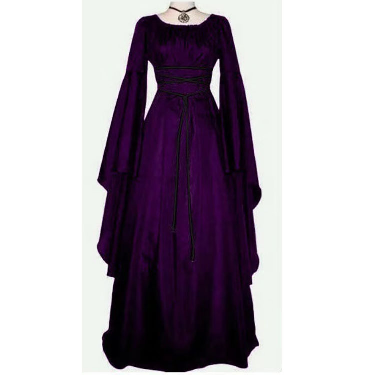Renaissance Medieval Witch Fancy Dress Costume Gothic Women Victorian Gown - Picture 13 of 17