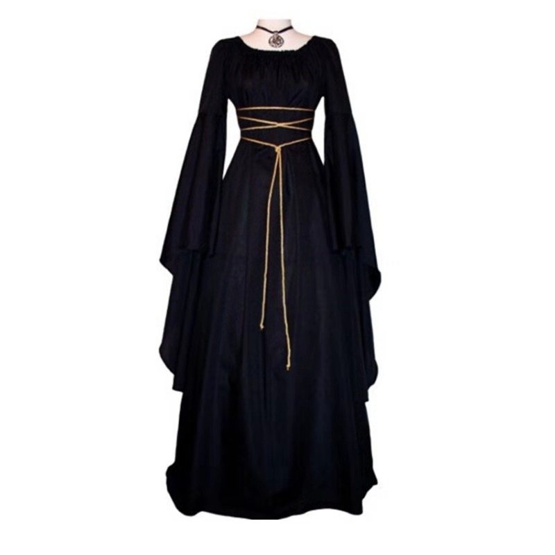Renaissance Medieval Witch Fancy Dress Costume Gothic Women Victorian Gown - Picture 16 of 17
