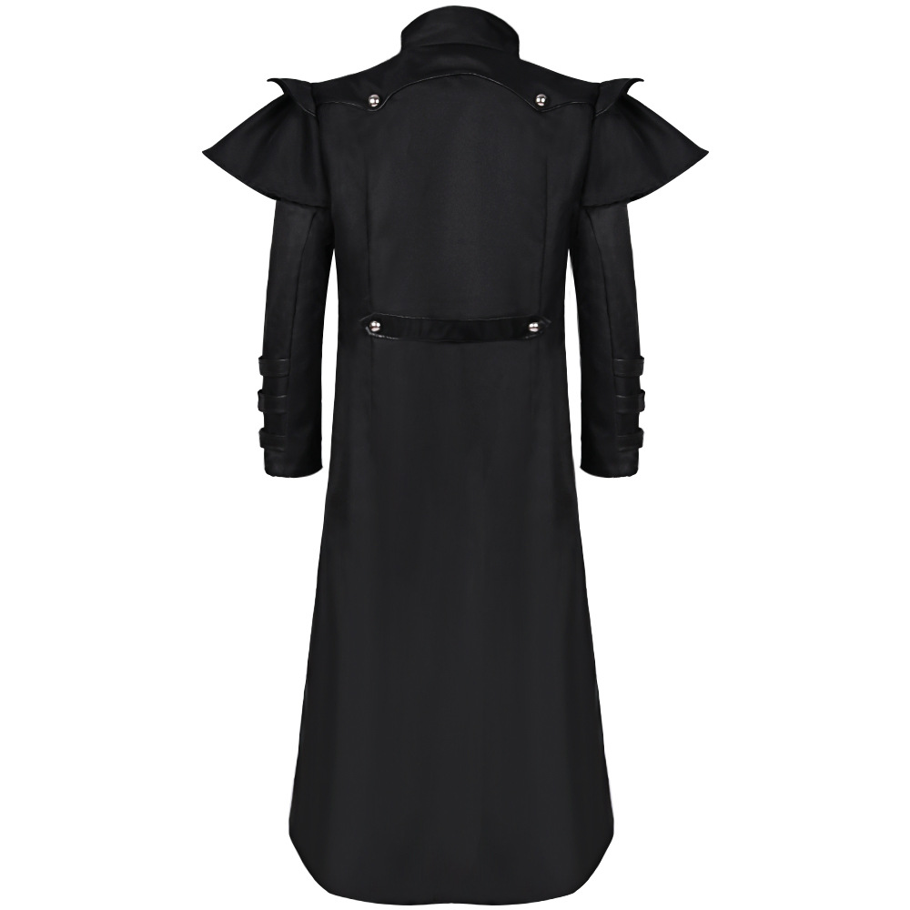 Men's Medieval Victorian Court Banquet Style Frock Coat Cape Cloak Costume - Picture 18 of 23