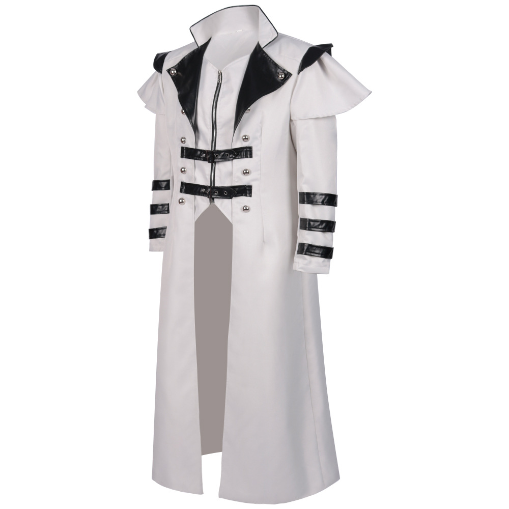 Men's Medieval Victorian Court Banquet Style Frock Coat Cape Cloak Costume - Picture 23 of 23