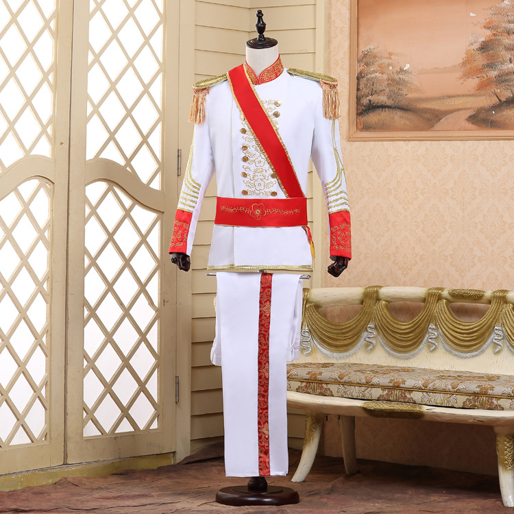 Männer Cosplay Palast Militär Uniformen Mittelalter König Prinz Kostüm Anzüge Set - Bild 13 von 13