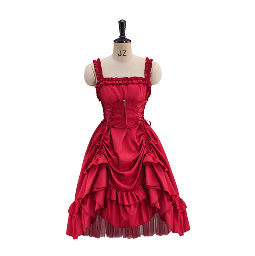 Abito donna smanicato corsetto gonna rinascimentale corsetto vestito burlesque corsetti a - Foto 7 di 7