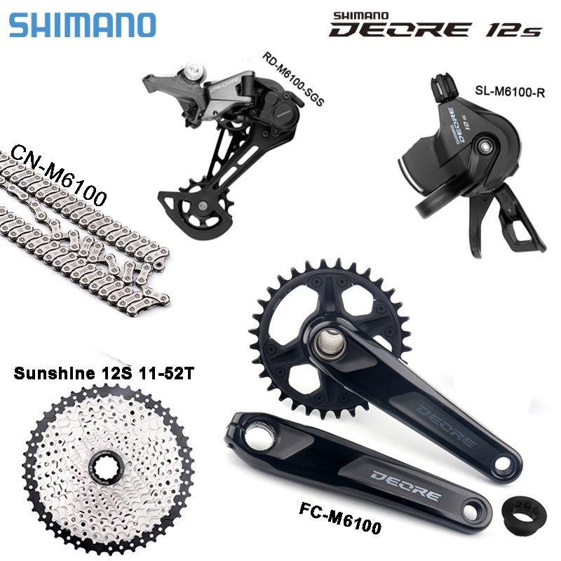 Shimano Deore M6100 12 Speed Drivetrain Groupset 12S MTB HG Cassette Groupset - Picture 11 of 11